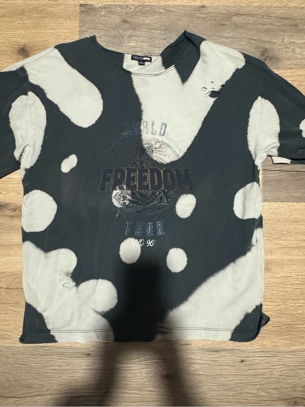 Fashion Nova Graphic Distressed Tshirt